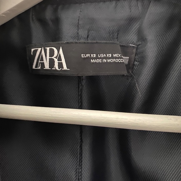Navy Blue Double-breasted Coat - Picture 3 of 5